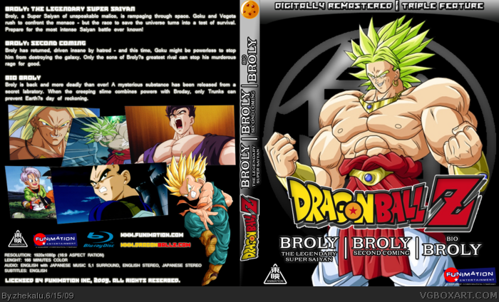 Dragon Ball Z: Broly Triple Feature [Blu-Ray] box art cover