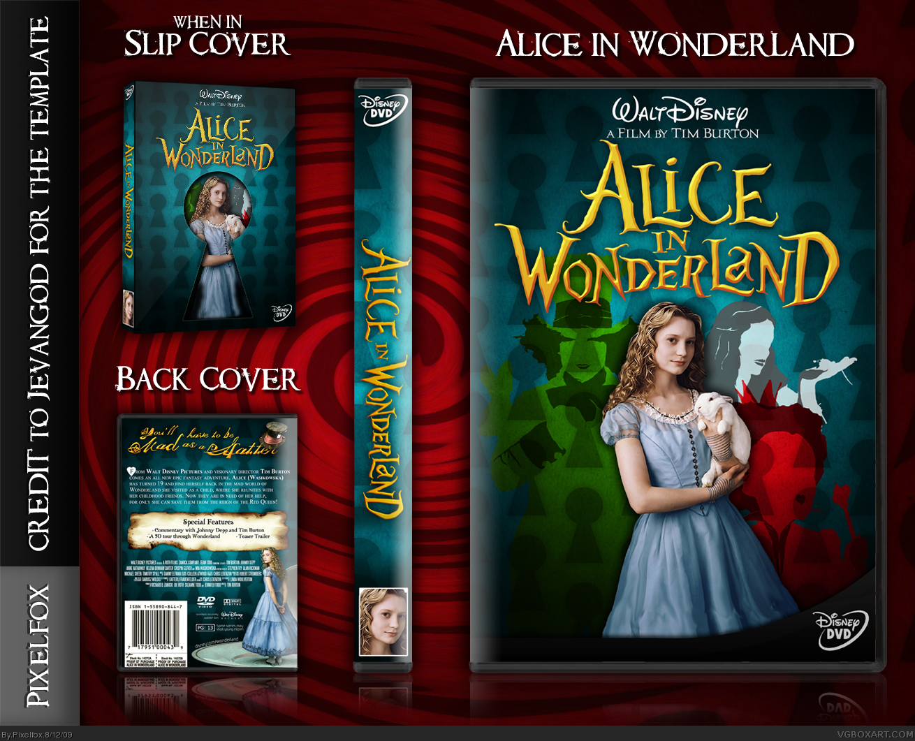 Alice in Wonderland box cover