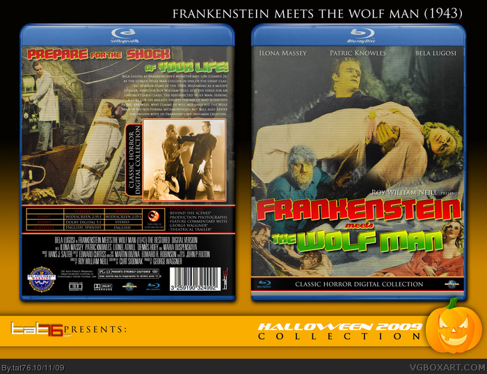 Frankenstein meets the Wolf Man box art cover