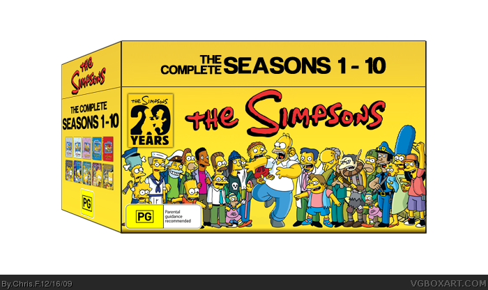 The Simpsons Seasons 1-10 Box (20 Years) box cover