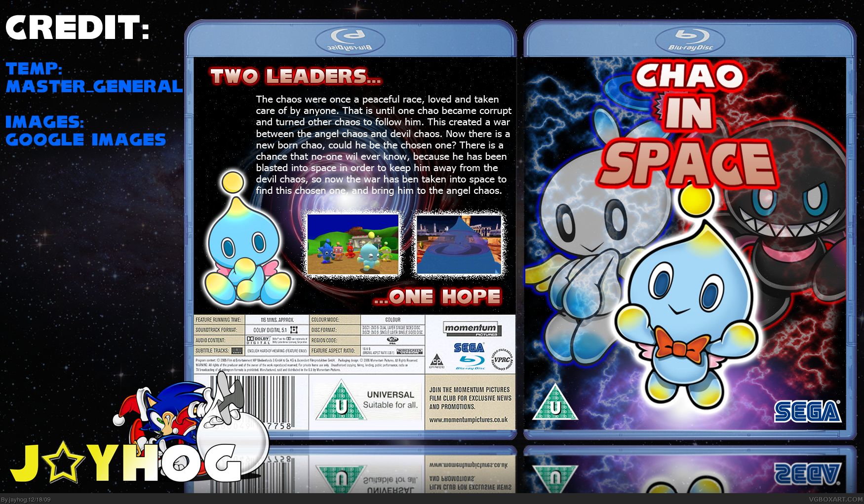 Chao In Space box cover
