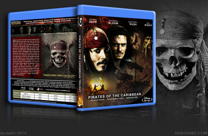 Pirates Of The Caribbean Trilogy box art cover
