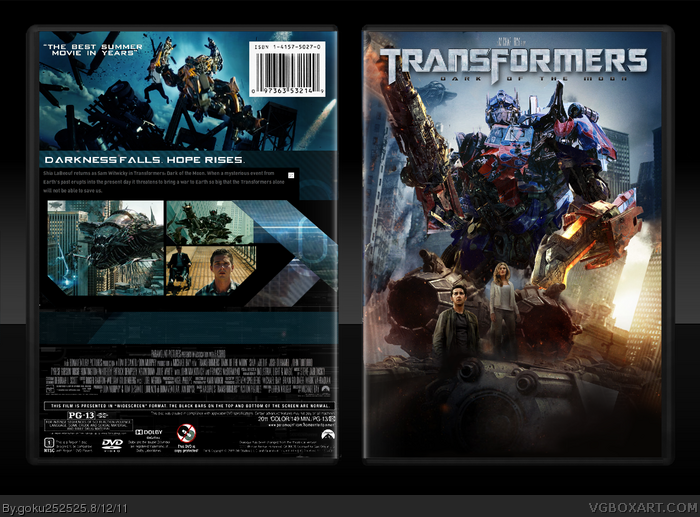 Transformers: Dark of the Moon box art cover