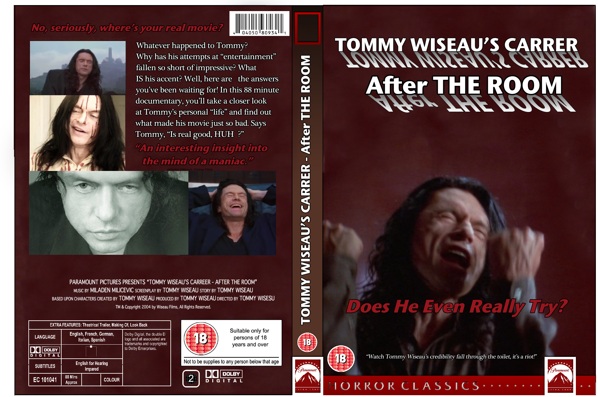 Tommy Wiseau's Career - After The Room box cover