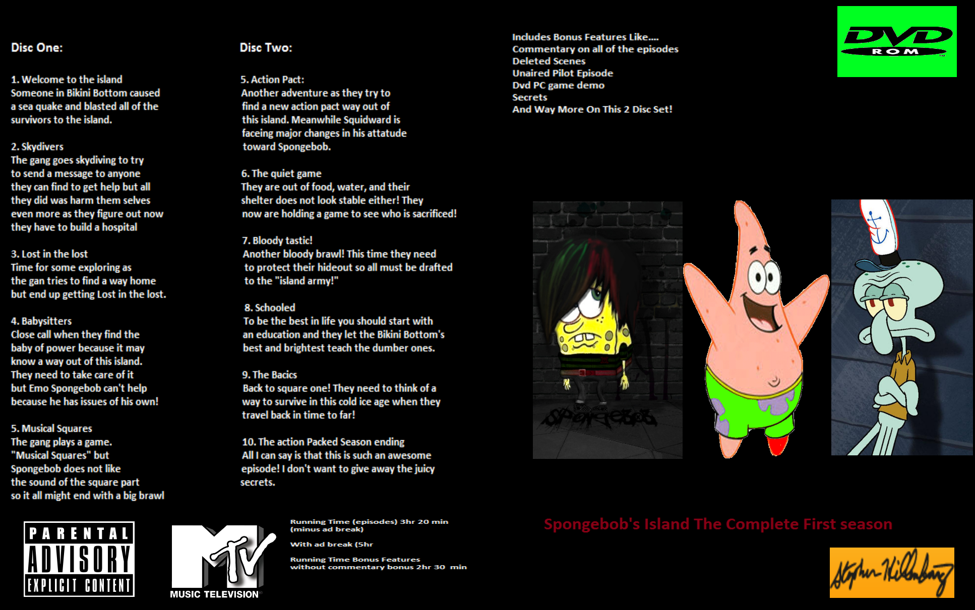 Spongebob's Island Season 1 box cover