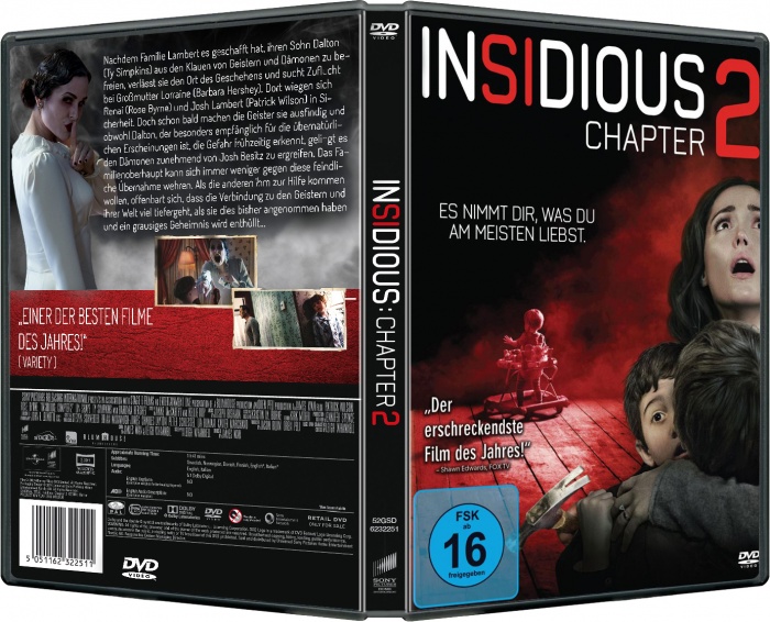 Insidious 2 DVD Cover German box art cover