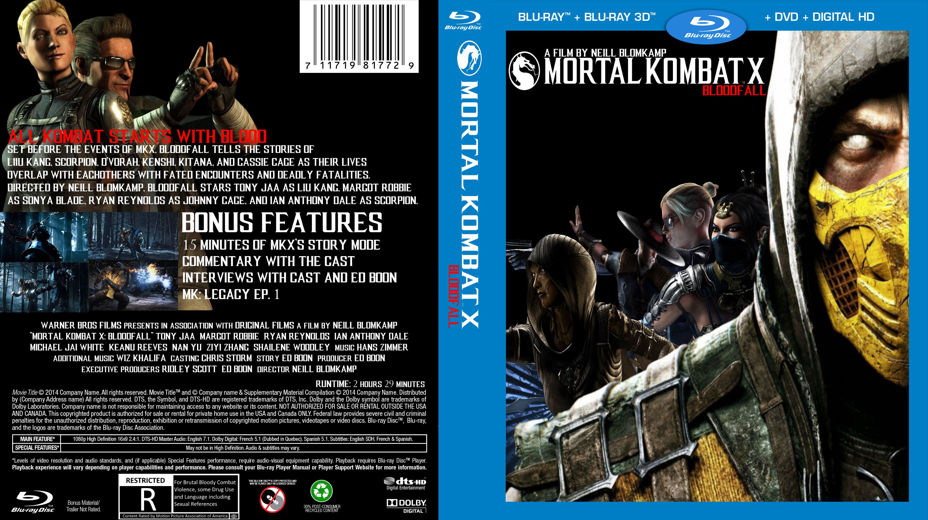 Mortal Kombat X: Bloodfall (Fake Movie) box cover