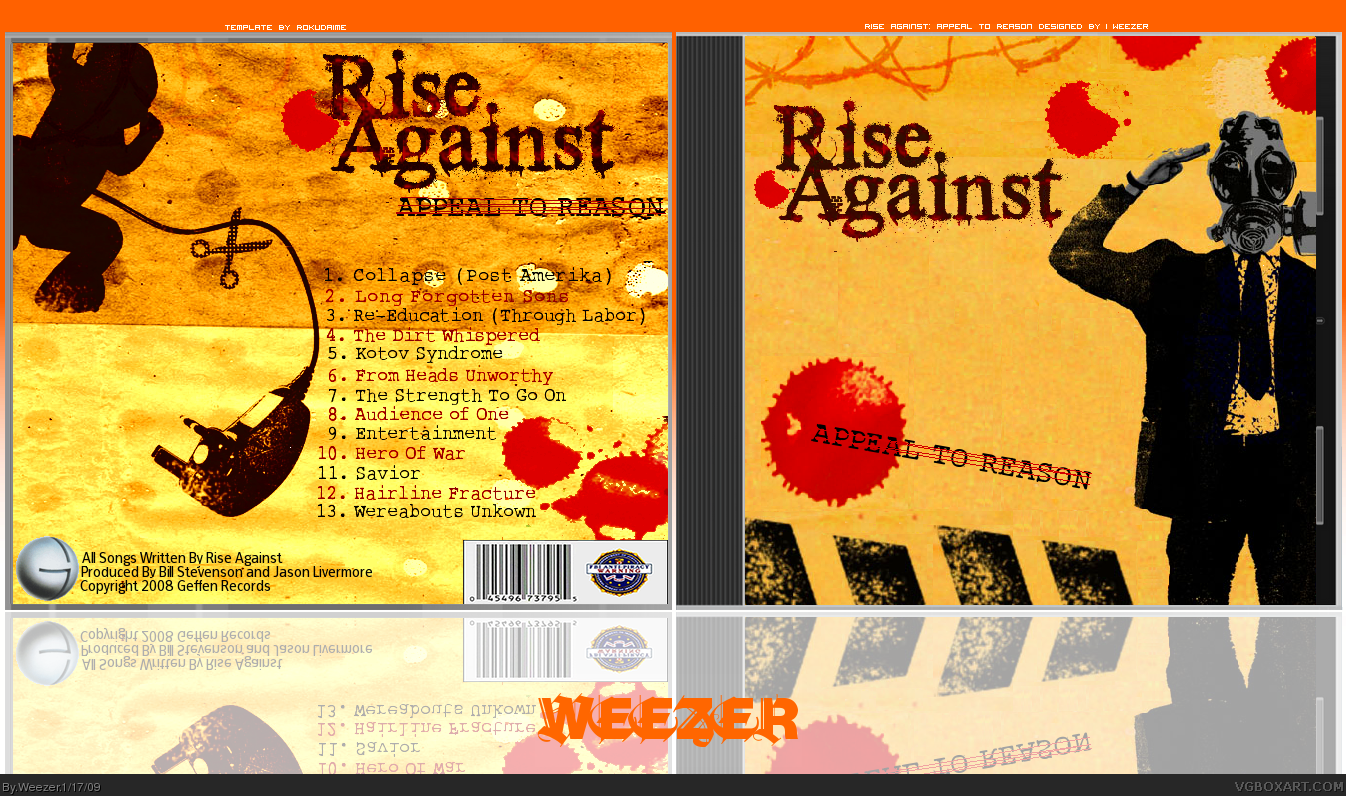 Rise Against: Appeal to Reason box cover
