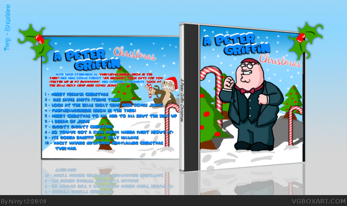 A Peter Griffin Christmas box art cover