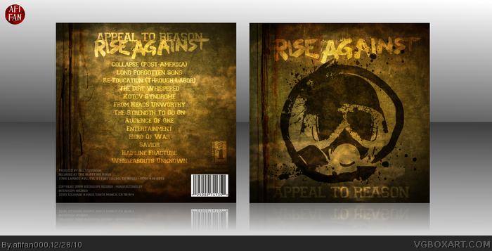 Rise Against: Appeal to Reason box art cover