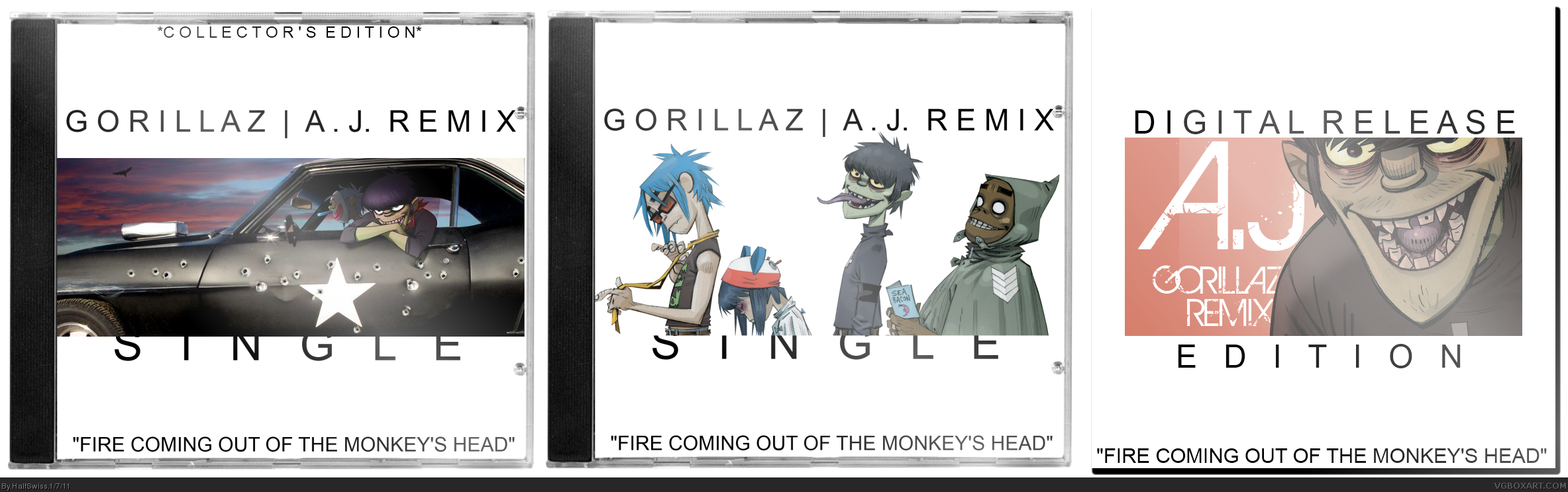 Gorillaz: Fire Coming Out... (A.J. Remix) - Single box cover