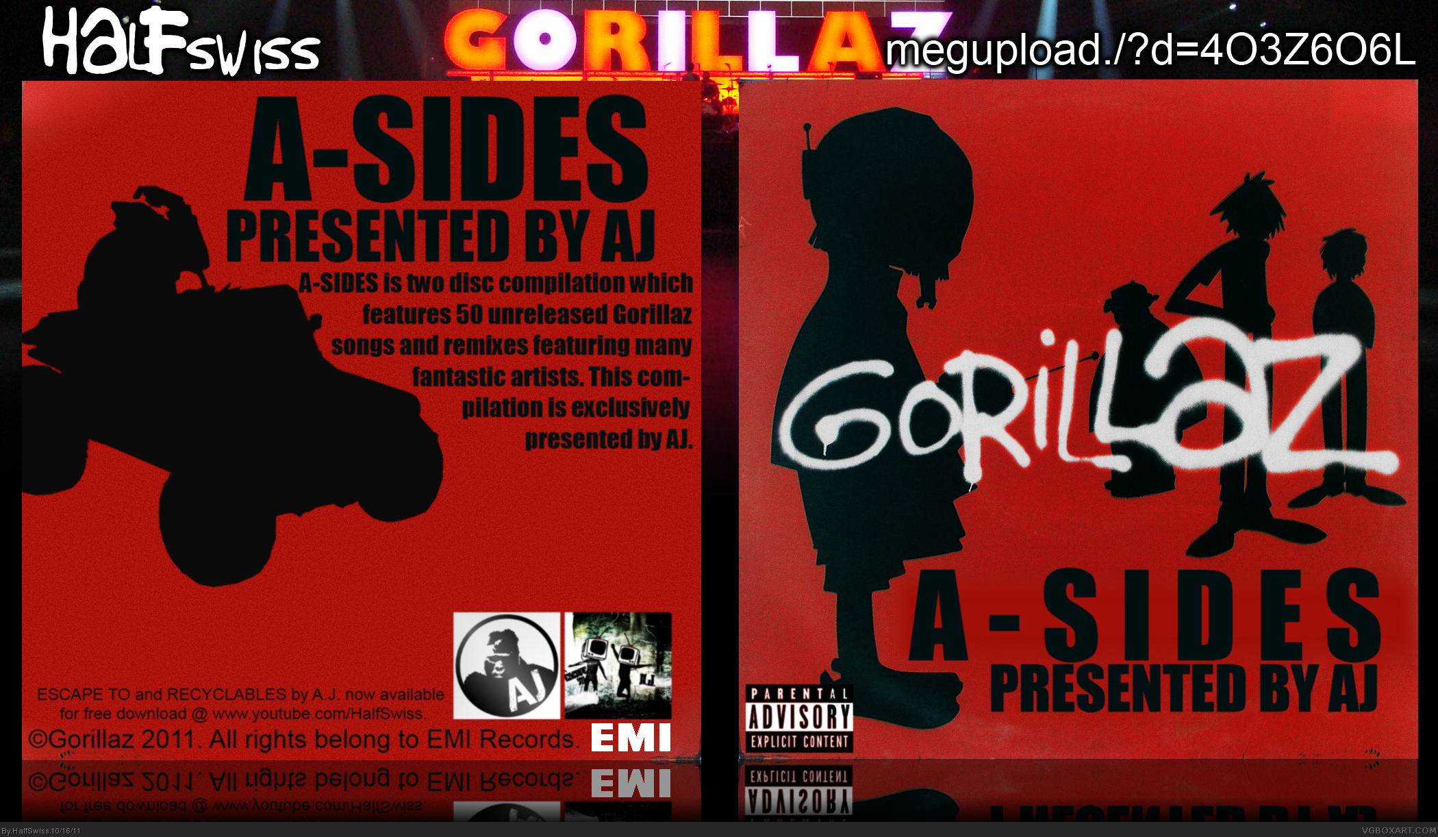 Gorillaz: A-SIDES Presented by A.J. box cover