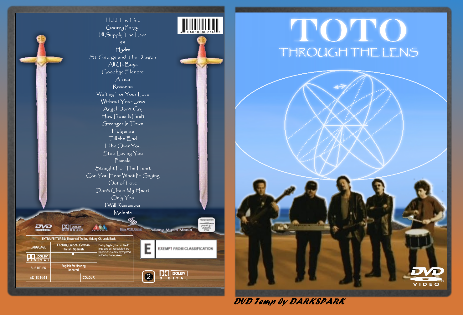 Toto - Through The Lens Video Compliation box cover
