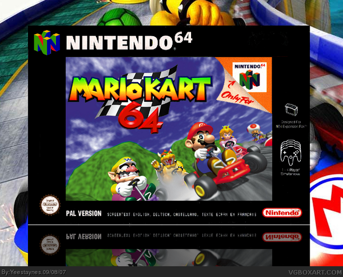 Mario Kart 64 box art cover