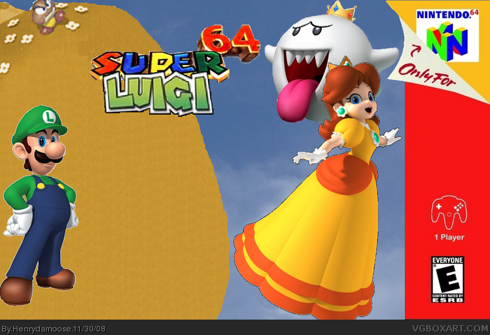 Super Luigi 64 box art cover