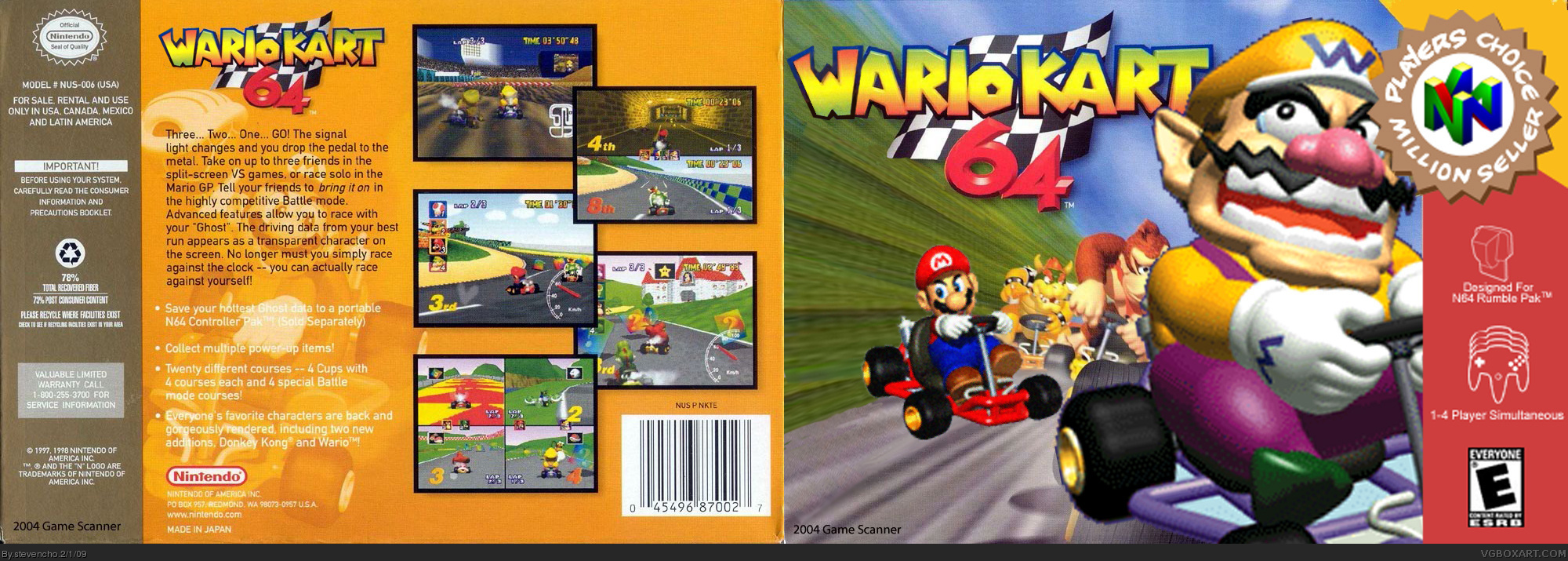 Wario Kart 64 box cover