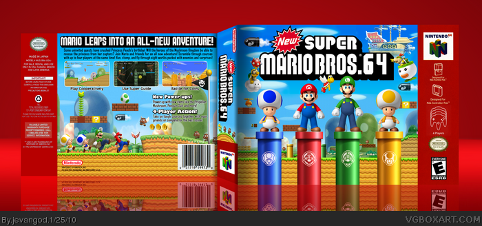 NEW Super Mario Bros. 64 box art cover