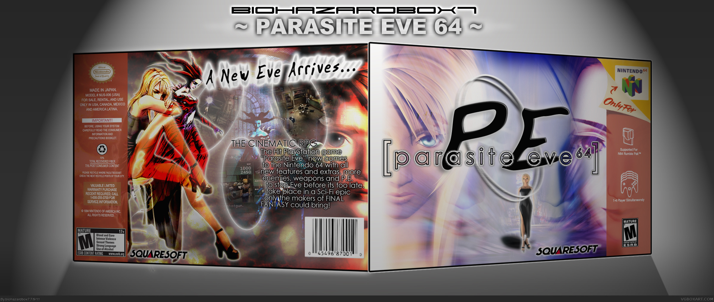 Parasite Eve 64 box cover