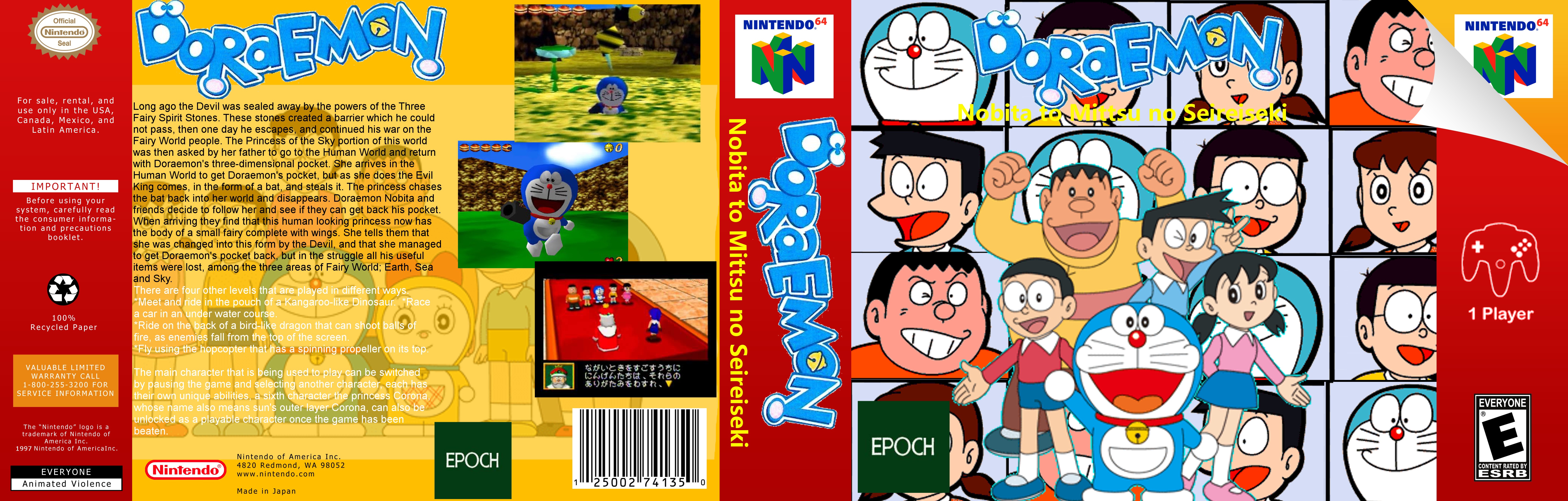 Doraemon 64: Nobita and Three Fairy Stones box cover