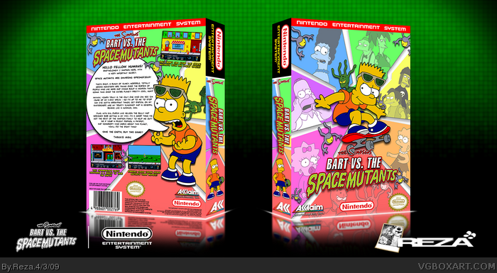 The Simpsons: Bart Vs The Space Mutants box art cover
