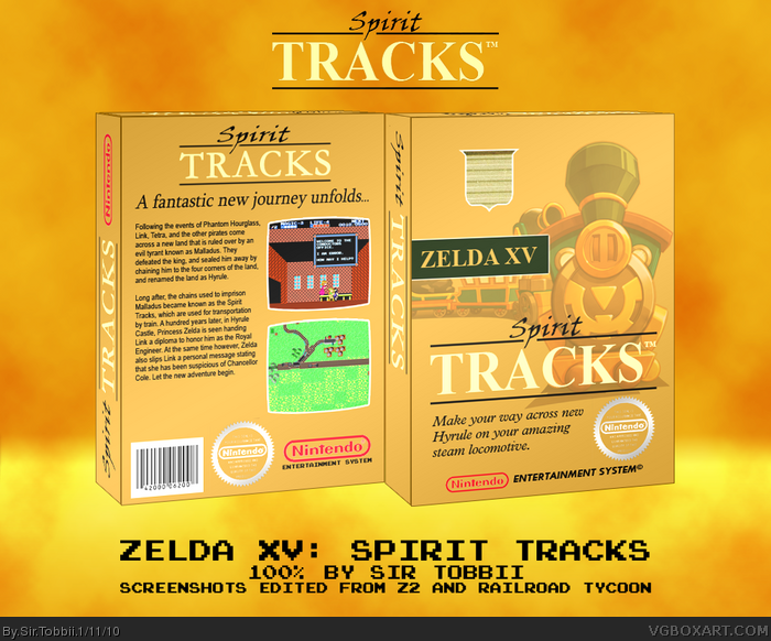 Zelda XV: Spirit Tracks box art cover