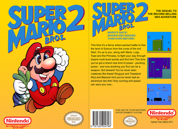 Super Mario Bros 2 box art cover