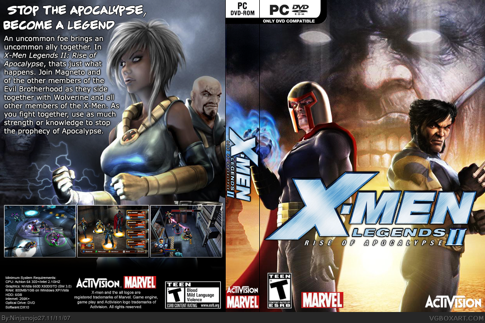X-Men Legends II: Rise of Apocalypse box cover