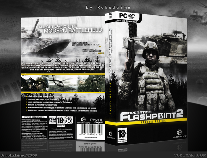 Operation Flashpoint 2: Dragon Rising box art cover