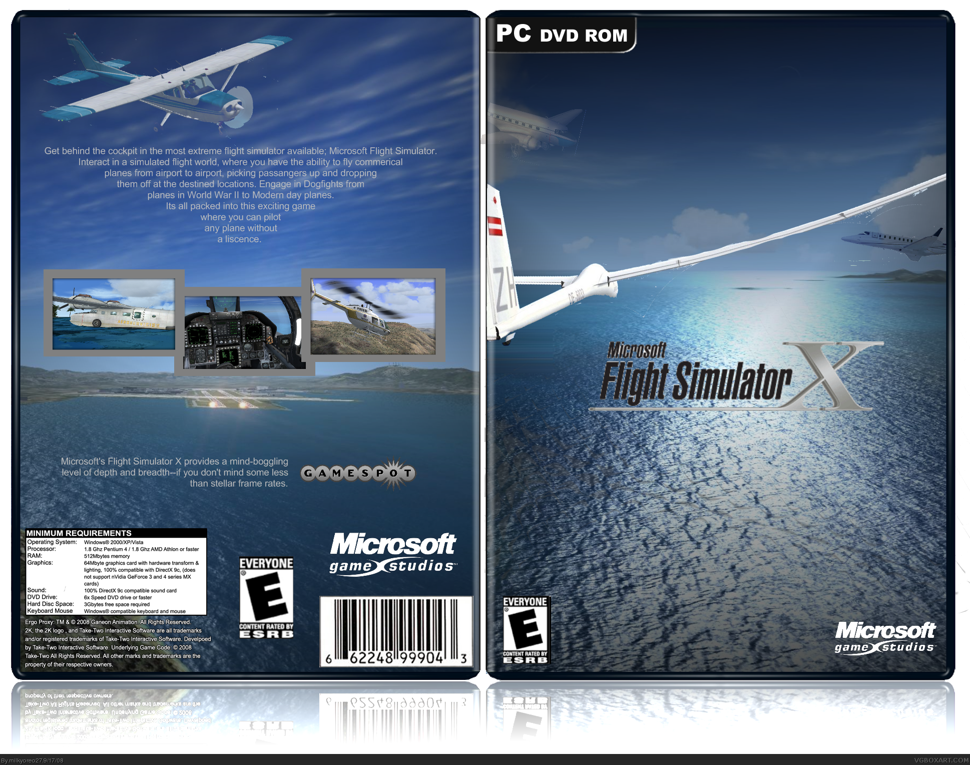 Microsoft Flight Simulator X box cover