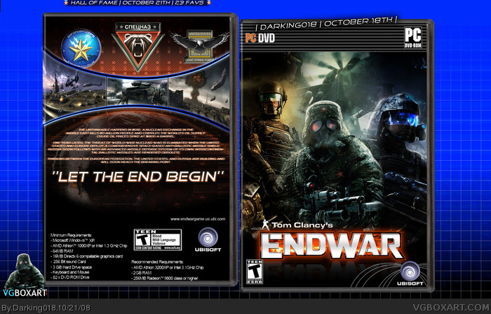 Tom Clancy's End War box art cover