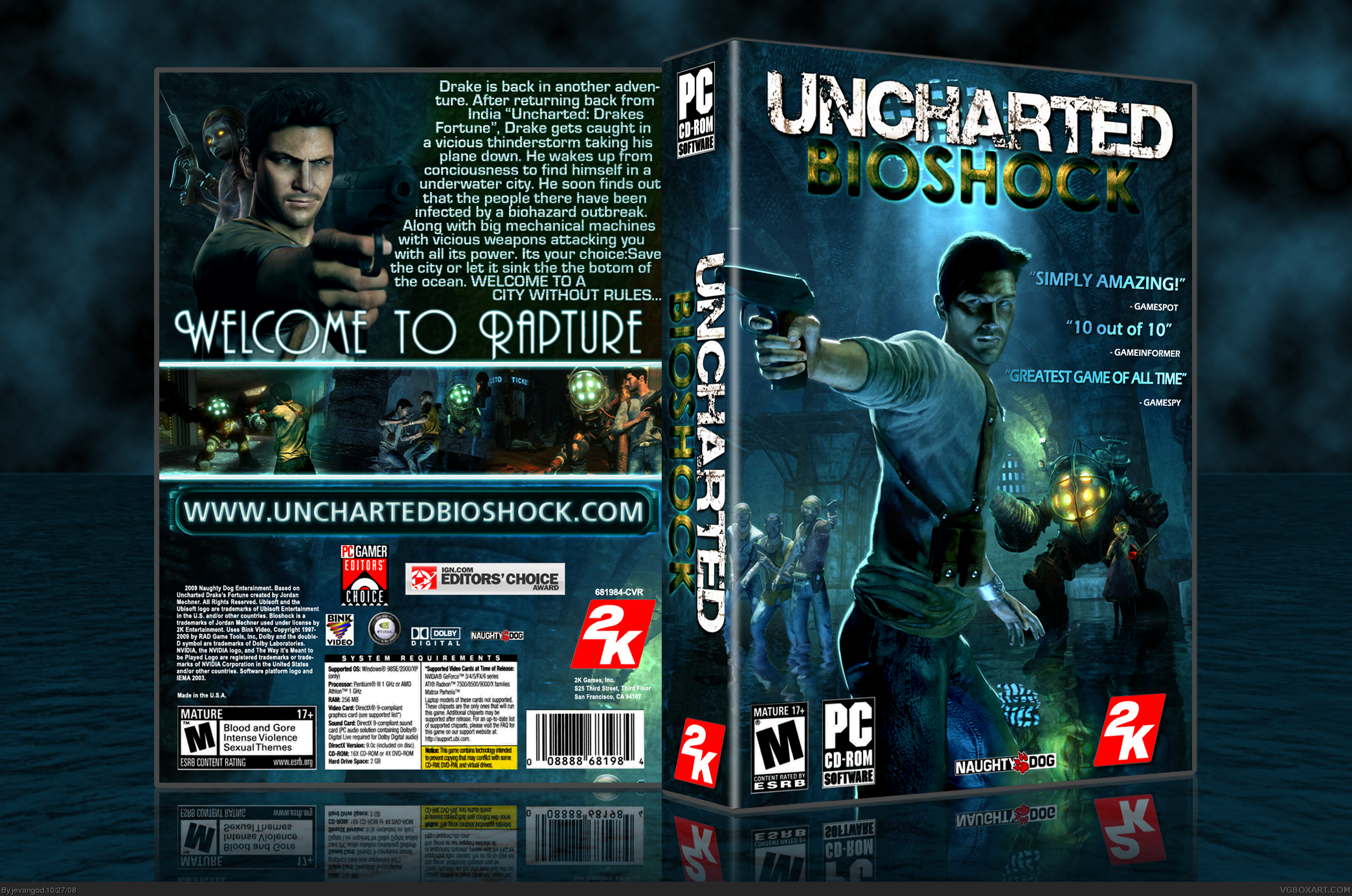 Uncharted: Bioshock box cover