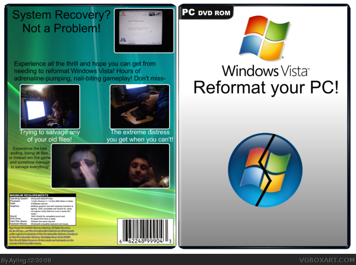 Windows Vista: Reformat your PC! box art cover