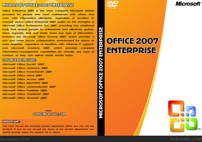 Microsoft Office 2007 Enterprise box art cover