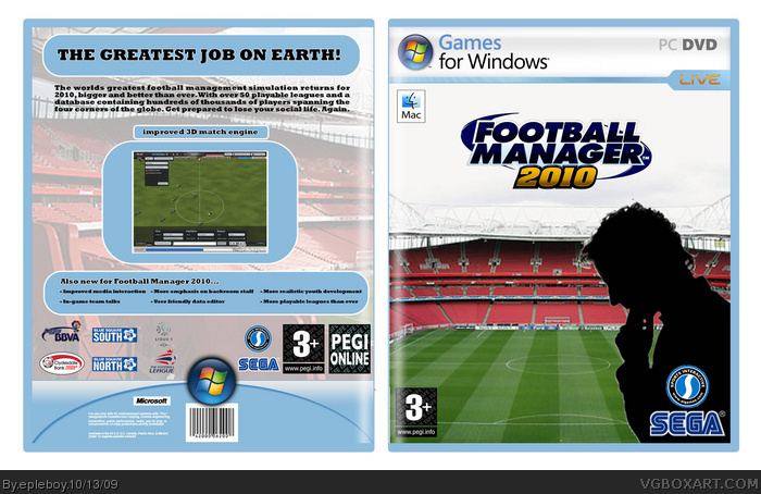 Football Manager 2010 box art cover