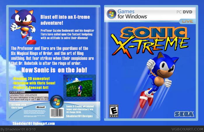 Sonic X-Treme box art cover