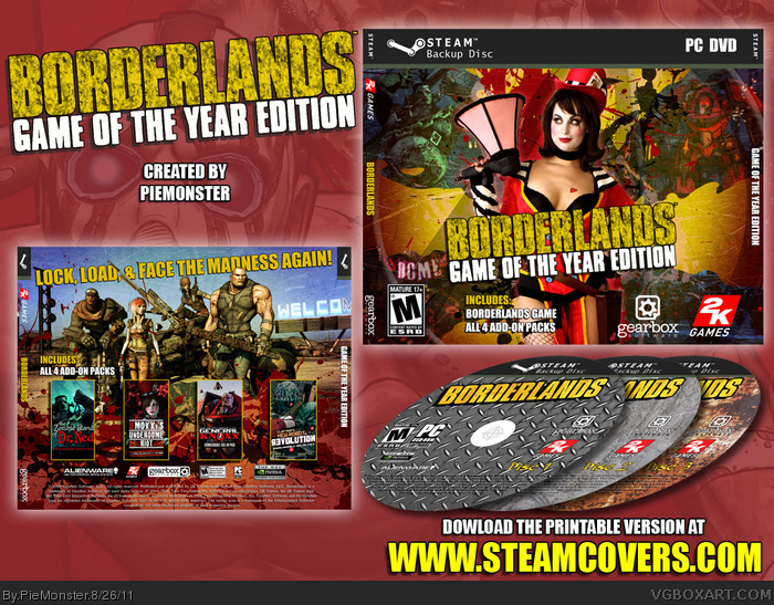 Borderlands Game of the Year Edition box art cover