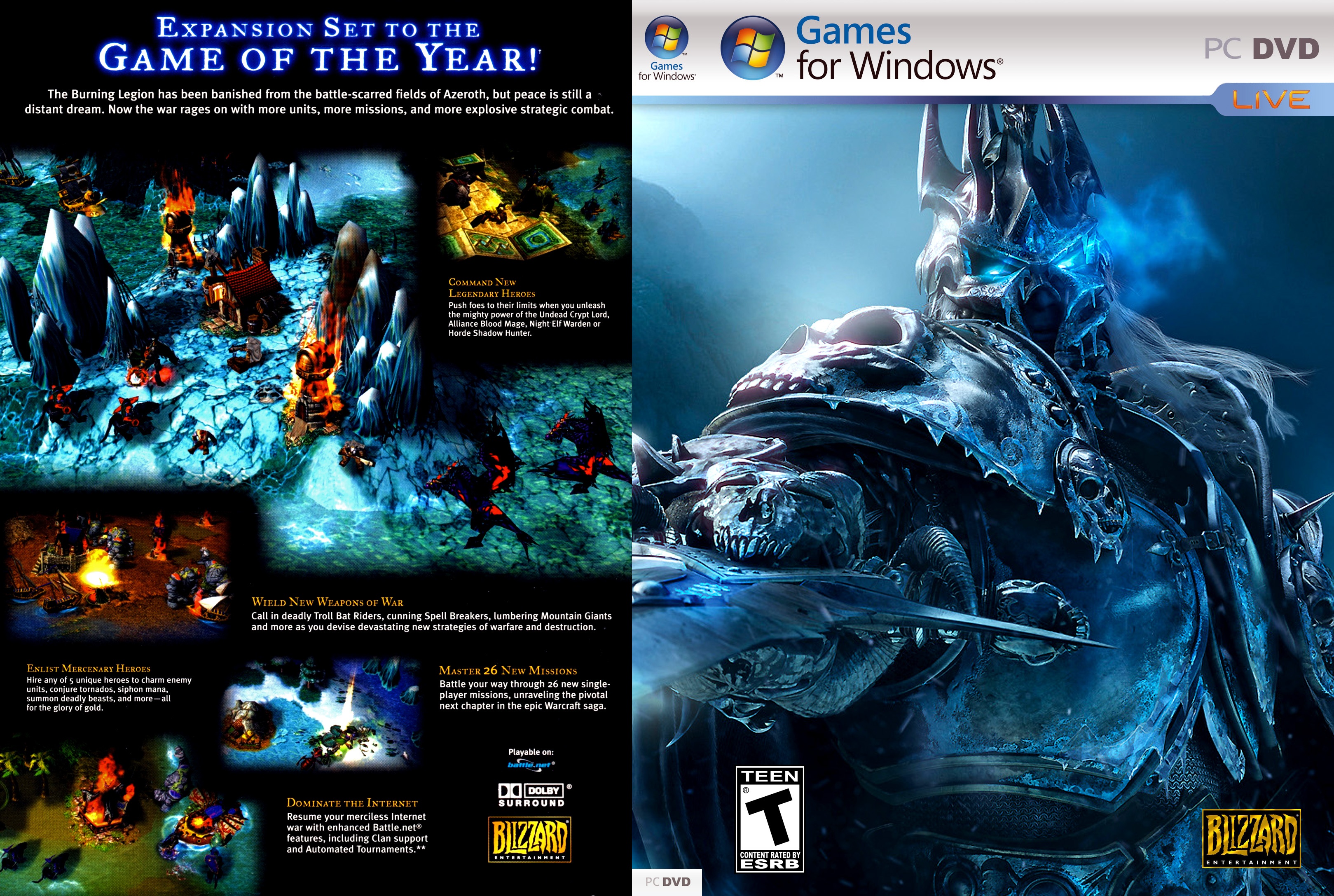 Warcraft III : The Frozen Throne box cover