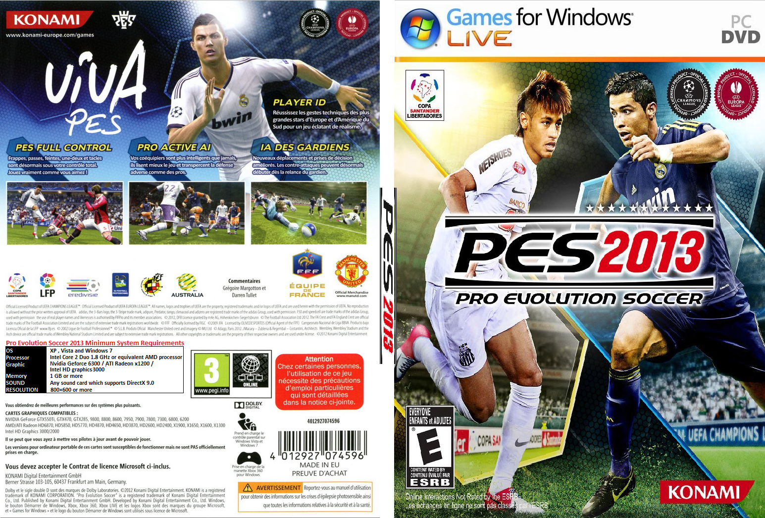 Pro Evolution Soccer 2013 box cover