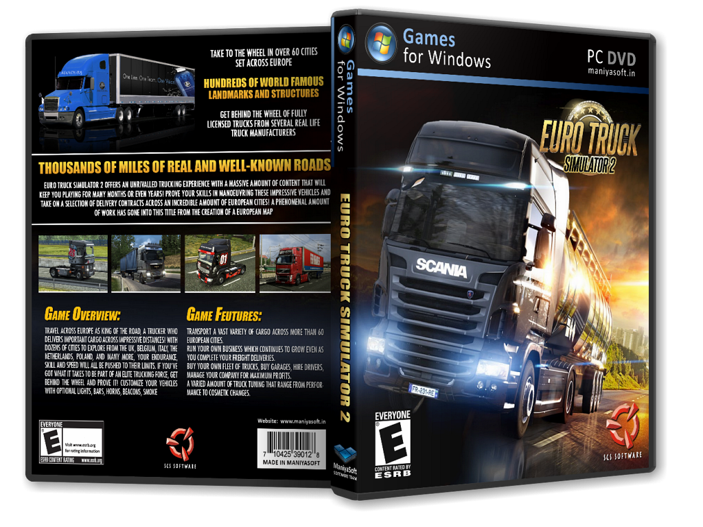 Euro Truck Simulator 2 box cover