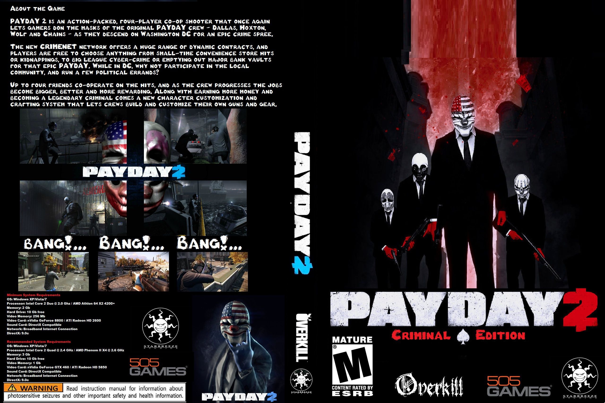 PAYDAY 2 Criminal Edition box cover