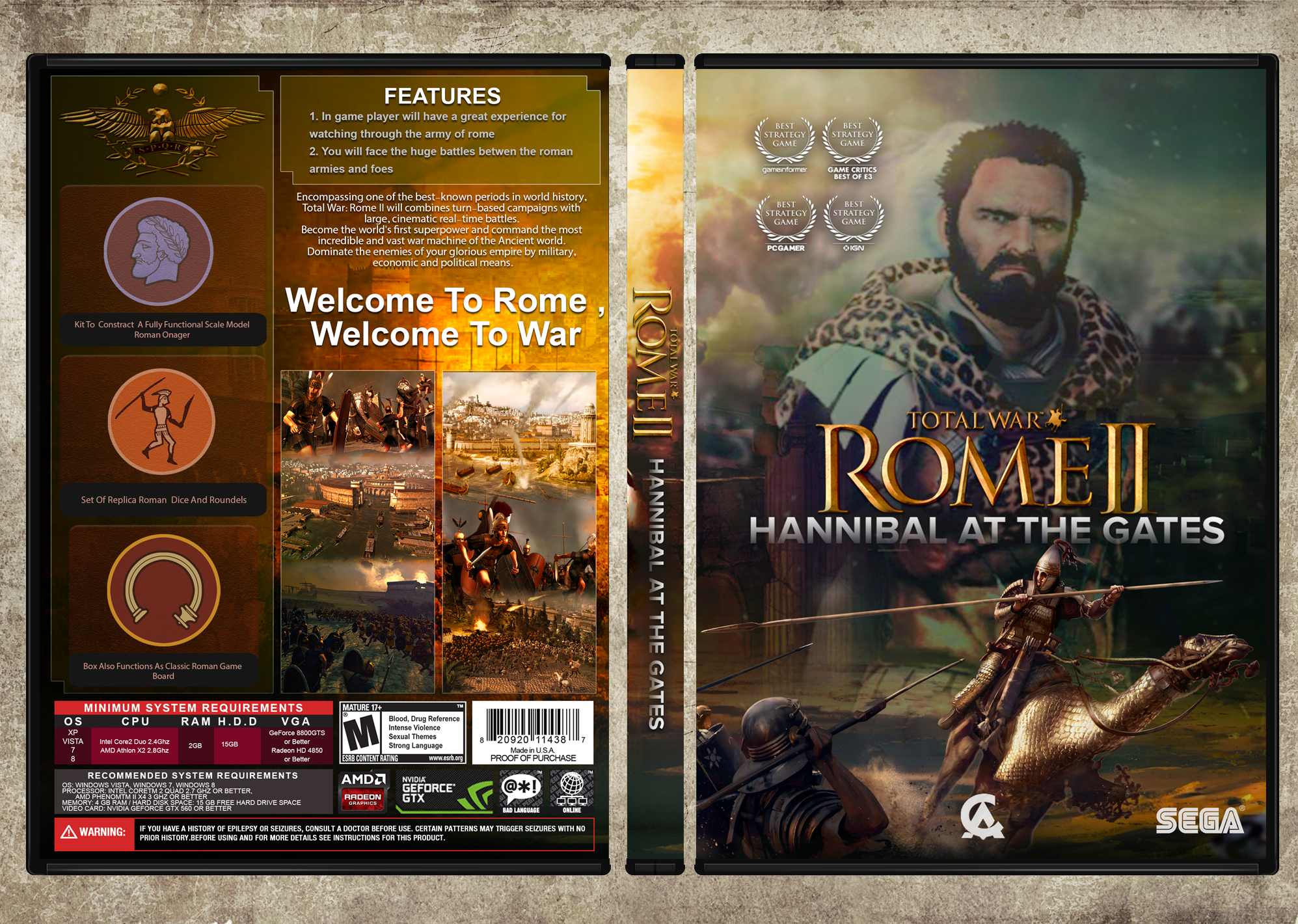 Total War Rome II Hannibal at the Gates box cover