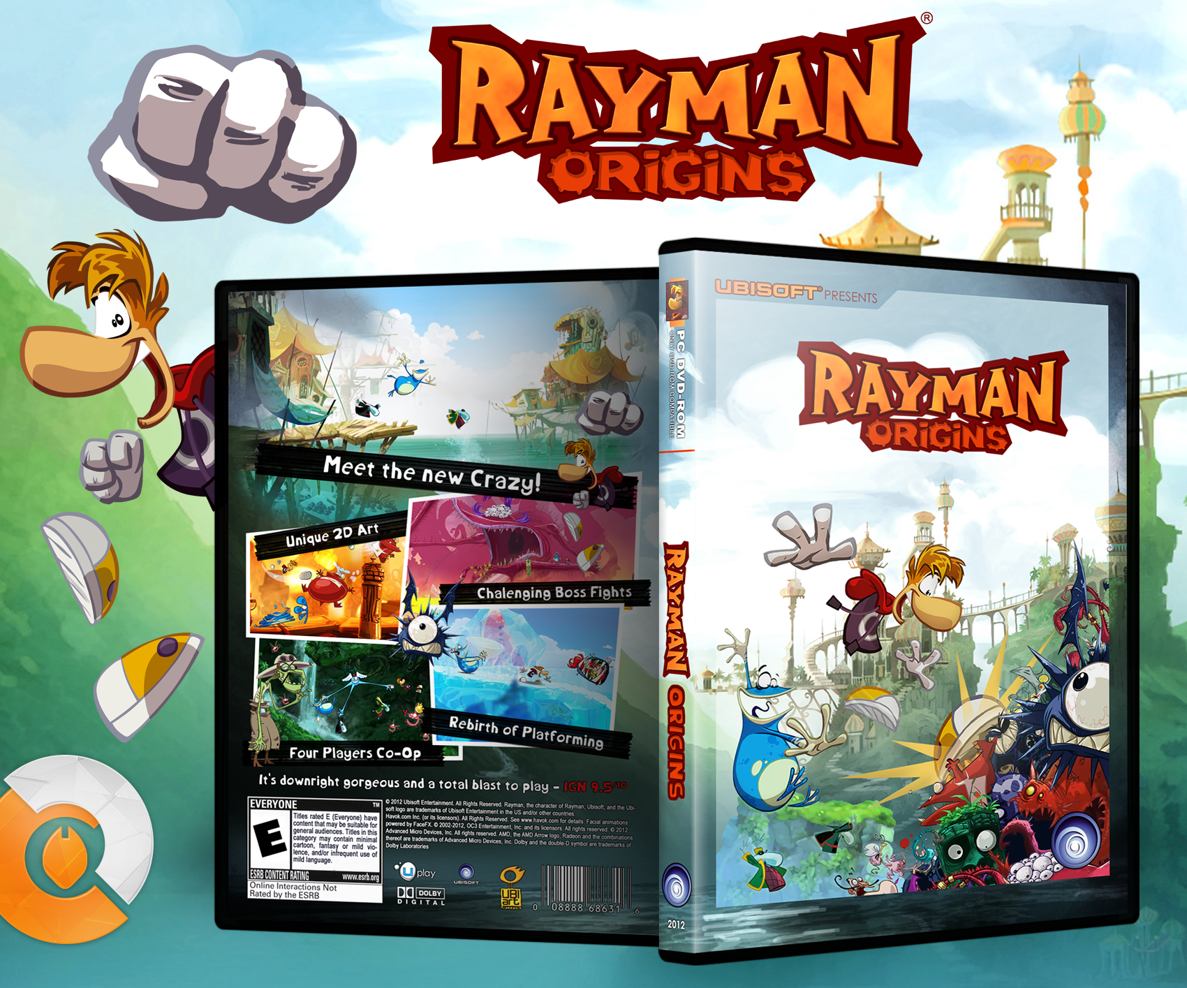 Rayman Origins box cover