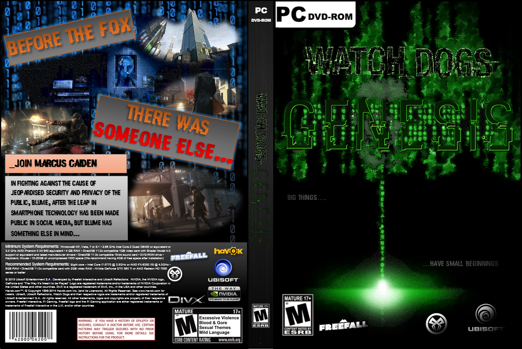WATCH_DOGS: Genesis box cover