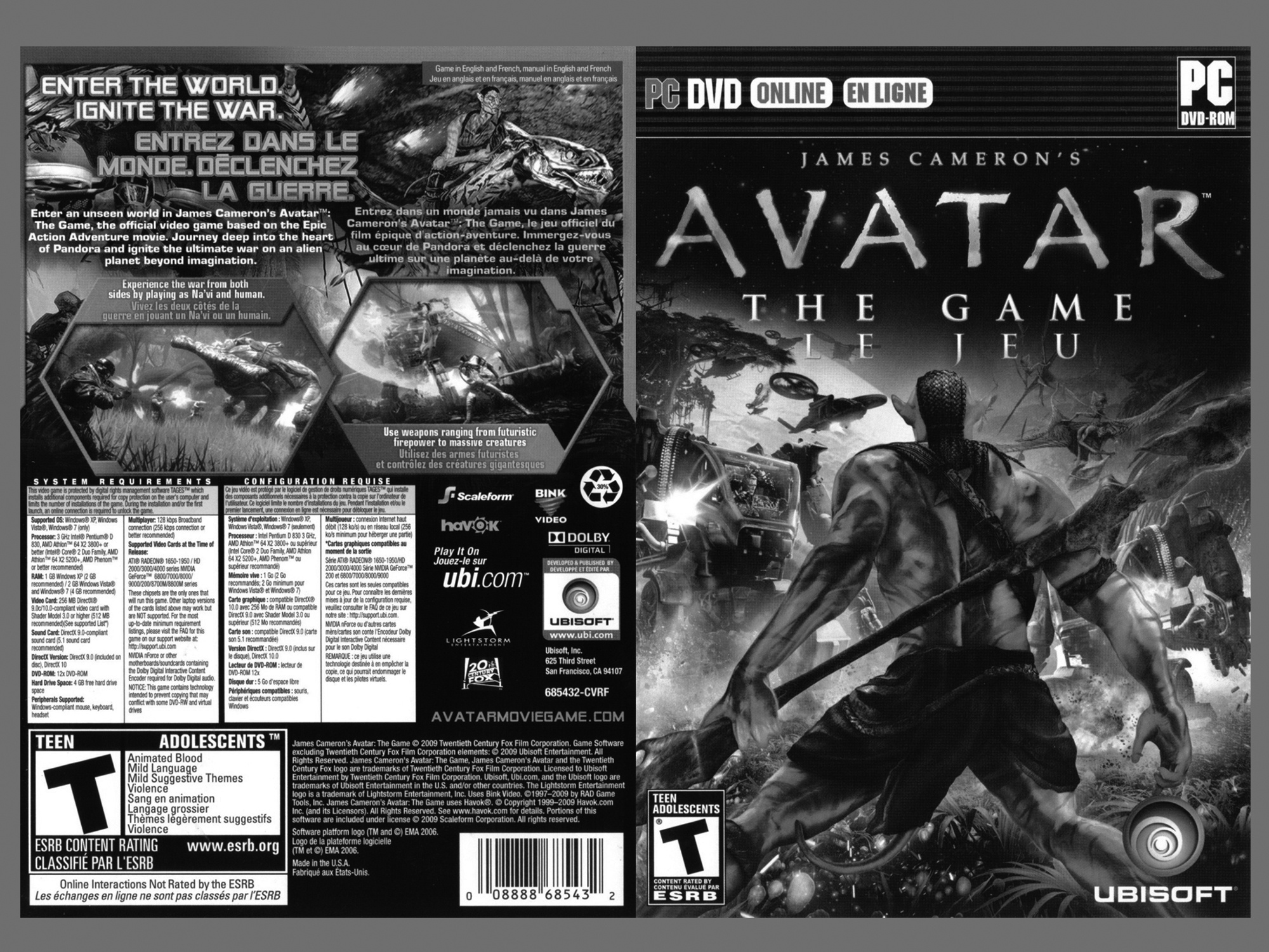 James Cameron's Avatar The Game box cover