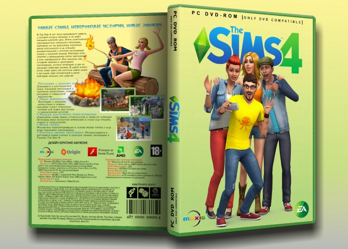 The Sims 4 box art cover