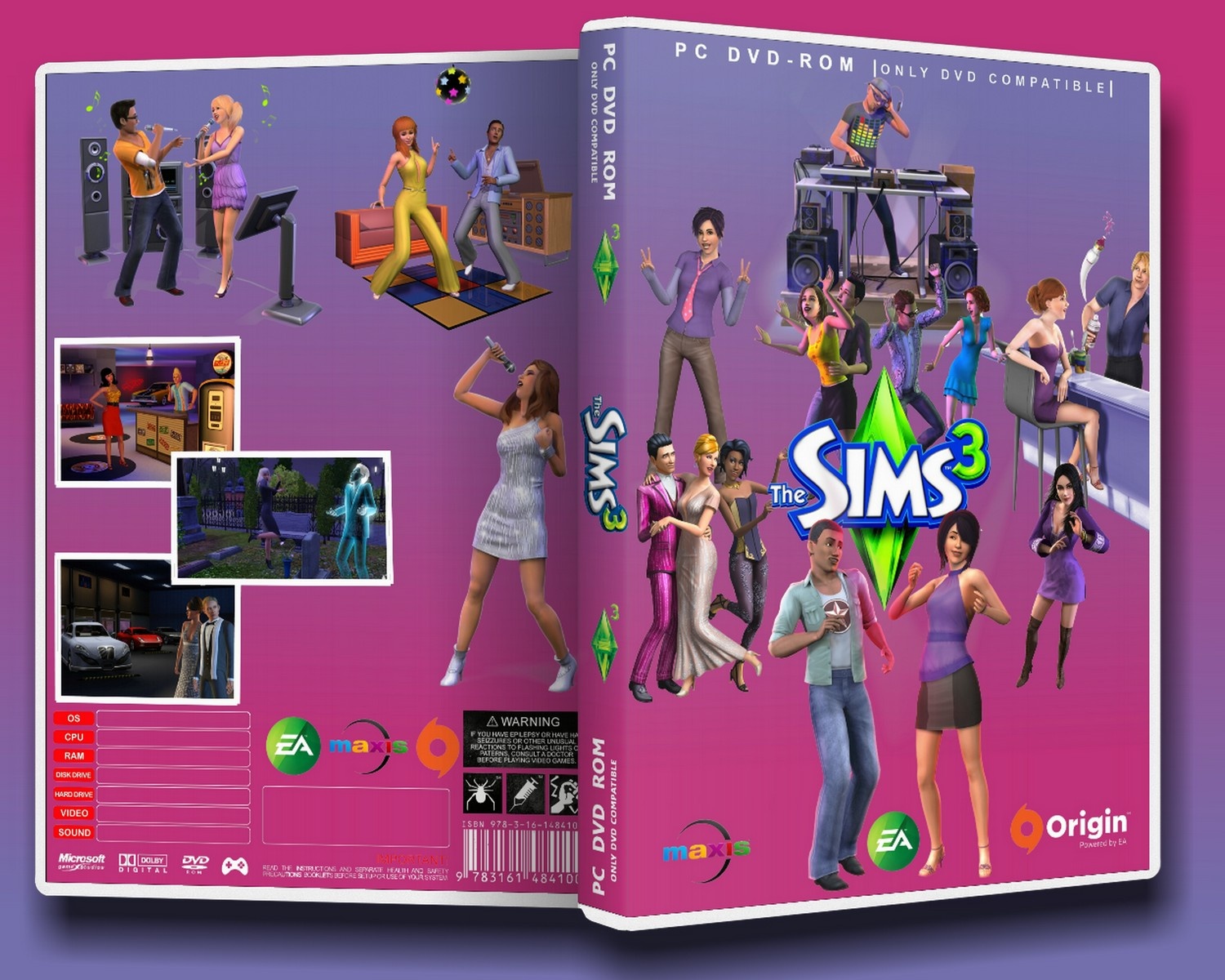 Sims 3 box cover