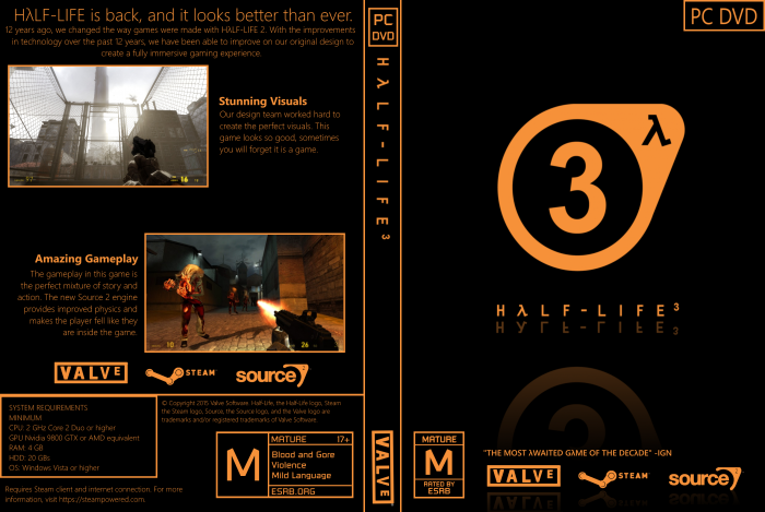 Half - Life 3 box art cover