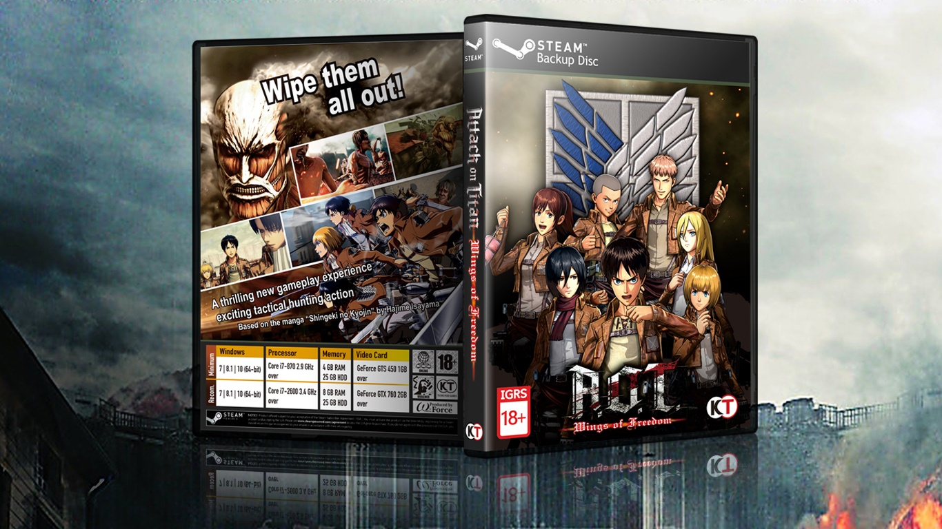 attack on titan wings of freedom box cover