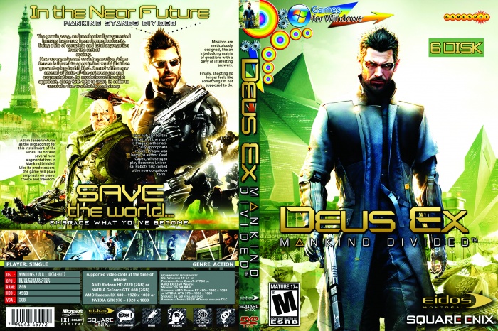 Deus Ex: Mankind Divided box art cover