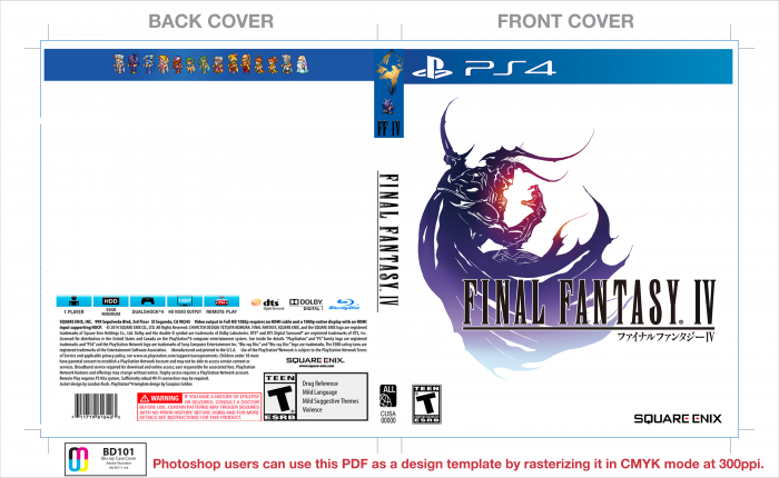 Final Fantasy IV Box Cover box art cover